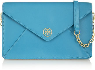 Tory Burch Robinson textured-leather envelope clutch
