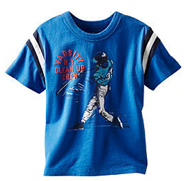 Osh Kosh OshKosh BGosh Boys' 2T-7 Blue Short Sleeve Baseball Player Tee