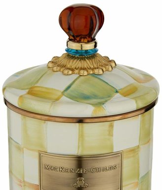 Mackenzie Childs Mackenzie-childs Small Parchment Check Enamel Canister