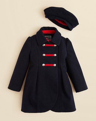 Rothschild Girls' Double Breasted Military Coat - Sizes 4-6X