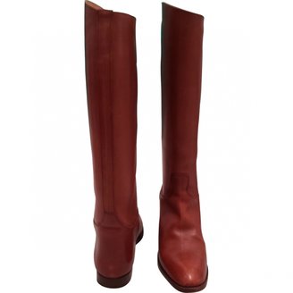 Hermes Brown Leather Boots