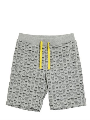 Fendi Logo Printed Cotton Jogging Shorts
