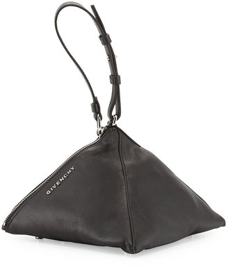 Givenchy Triangle Mini Nappa Leather and Studs Wristlet, Black