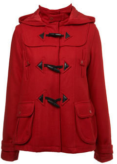 Miss Selfridge Red Short Duffle Coat