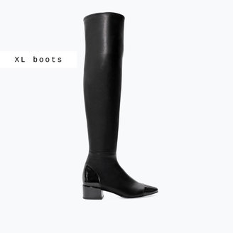 Zara 29489 Xl Leather Boot With Patent Cap Toe