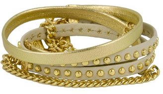 Alexandra Beth Designs Chain and Leather Wrap Bracelet