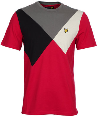 Lyle & Scott Sports Red & Multi Y Design Crew Neck T-Shirt