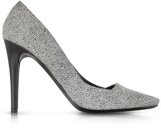 Proenza Schouler Dragonfly Black and White Print Suede Pump