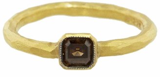 Cathy Waterman Solitaire Cognac Diamond Ring