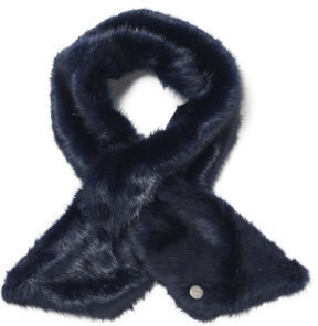 Ted Baker Faux Fur Textured Scarf - Navy