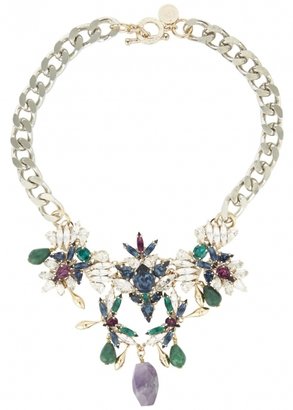 Anton Heunis Amethyst and Swarovski crystal necklace
