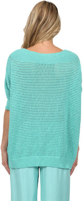 Minnie Rose Mesh Pullover in Pool