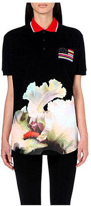 Givenchy Orchid-print polo shirt