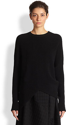 Stella McCartney Ribbed Asymmetrical Wool Sweater