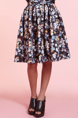 Dahlia Floral Midi Skirt