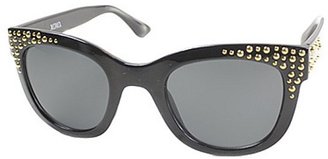 XOXO Golden Eye Black And Gold Plastic Fashion Cat Eye Sunglasses