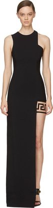 Versus Black Woven Extend Anthony Vaccarello Edition Dress