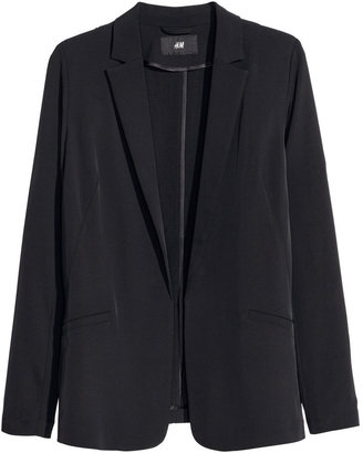 H&M Straight-cut Jacket - Black - Ladies