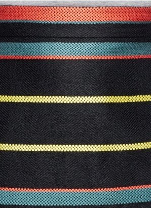 Nobrand Basket weave stripe pencil skirt