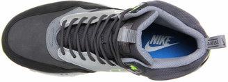 Nike Air Max 1 Mid Sneaker Boots Black Volt Metallic Silver