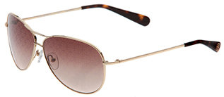 Tory Burch Aviator Sunglasses - Gold
