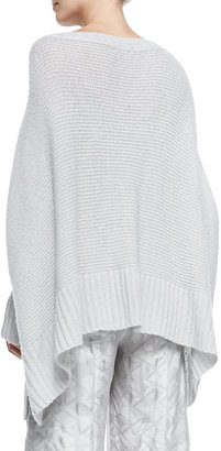 Donna Karan Oversized V-Neck Poncho Sweater