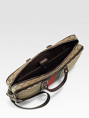 Gucci Canvas & Leather Briefcase