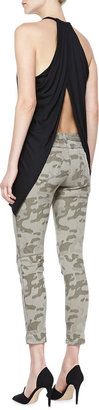 Yigal Azrouel Cut25 by Cropped Camo Skinny Jeans