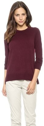 Vince Overlay Cashmere Crew Sweater
