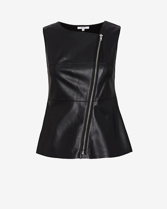 Bailey 44 Exclusive Leather-Like Zipper Top