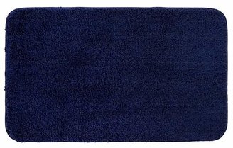 George Home Microfibre Rubber Backed Bath Mat - Navy