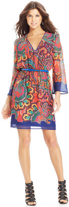 XOXO Printed Belted Dress