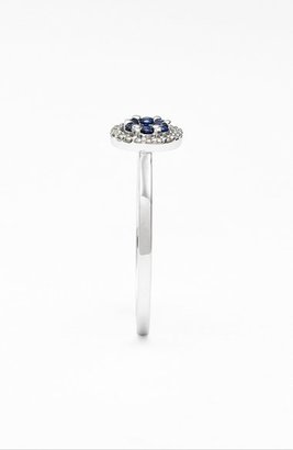 Nordstrom Bony Levy Flower Blue Sapphire & Diamond Stackable Ring Exclusive)