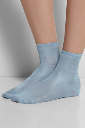 Maria La Rosa Silk-blend ankle socks