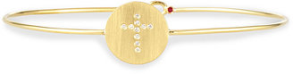 Roberto Coin Diamond Cross Bangle, Gold