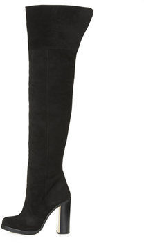 Topshop Womens CARBON Knee High Boots - Black