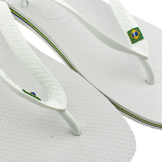 Havaianas Mens White Brasil Sandals