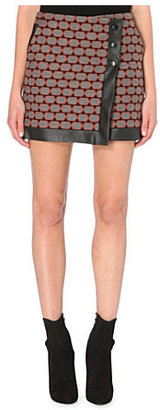 Karen Millen Geometric wool-blend skirt