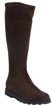 Gucci brown suede web stripe boots