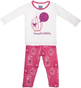 Kickee Pants Print Pajama Set (Baby) - Winter Rose Birdcage-0-3 Months