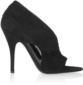 Alexander Wang Maja pleated suede and patent-leather pumps