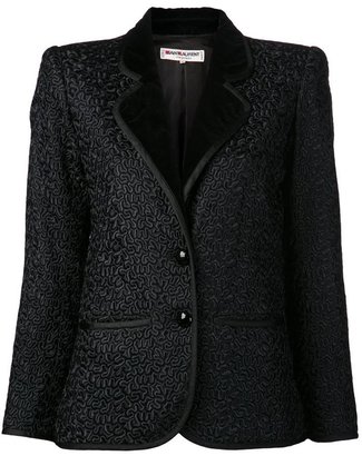 Saint Laurent Vintage velvet stitched blazer