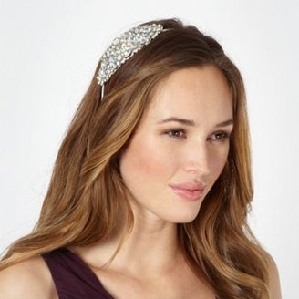 Jenny Packham No. 1 Designer silver gem floral headband