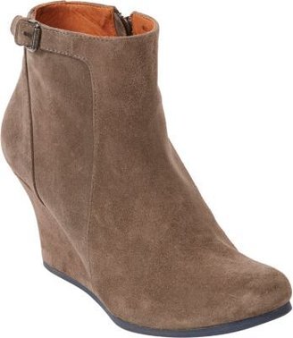 Lanvin Buckle-Strap Wedge Ankle Booties