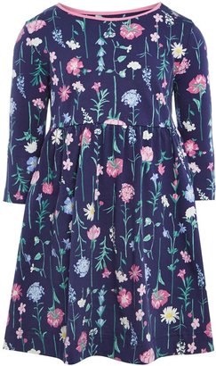 Joules Girls floral print dress with long sleeves