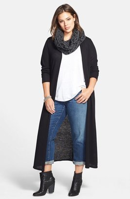 Eileen Fisher 'Eco Pebble' Abstract Jacquard Infinity Scarf (Plus Size)