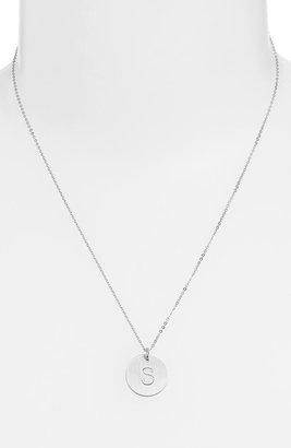 Nashelle Sterling Silver Initial Disc Necklace