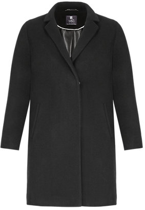 Marks and Spencer M&s Collection Plus ButtonsafeTM Wool Blend Double Breasted Coat with Cashmere