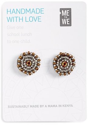 Me to We Artisans Beaded Leather Stud Earrings (Online Only)