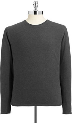 Calvin Klein Jeans Long Sleeve Crew Neck Shirt-DARK GREY-Large